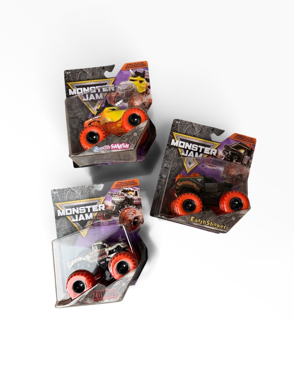 Monster Jam LOT OF THREE Halloween 2026 Spooky Collection Hot Wheels IN HAND